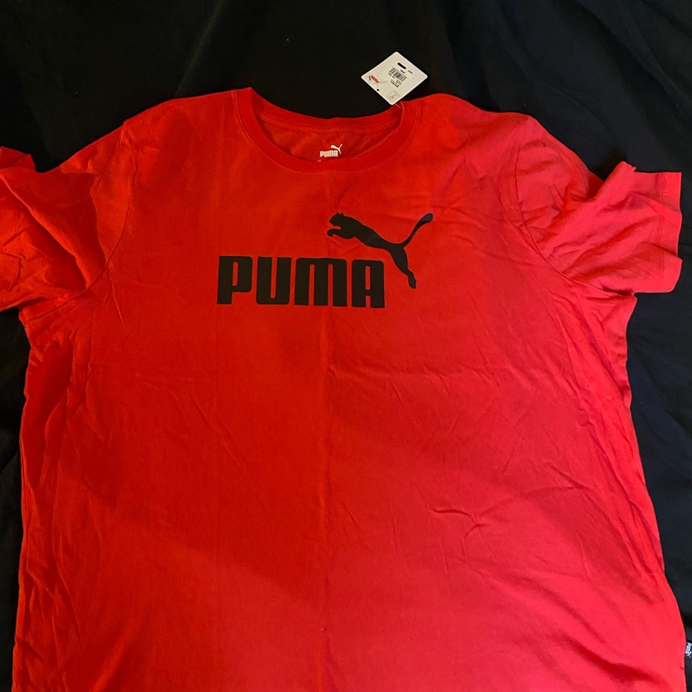 Mens Red Puma T-Shirt